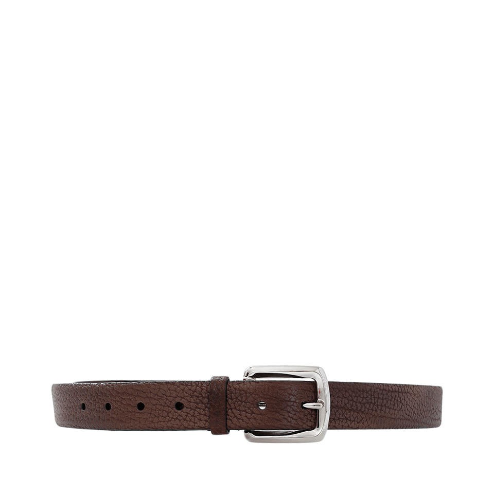 BRUNELLO CUCINELLI-Leather Aged Belt-