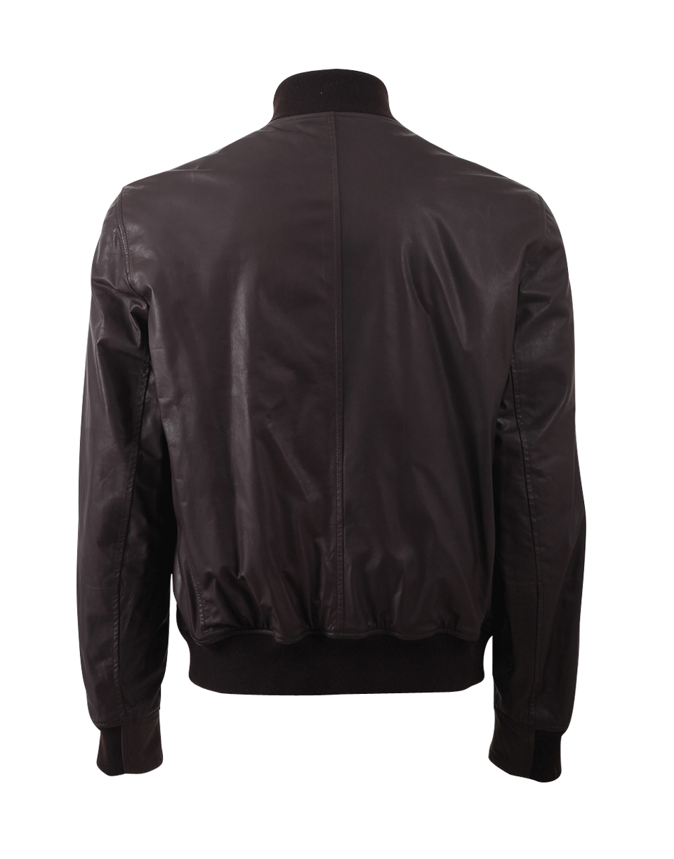 BRUNELLO CUCINELLI-Reversible Leather Wool Bomber-