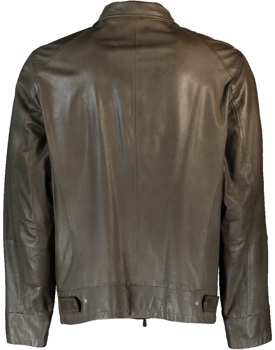 BRUNELLO CUCINELLI-Glove Leather Zip Jacket-