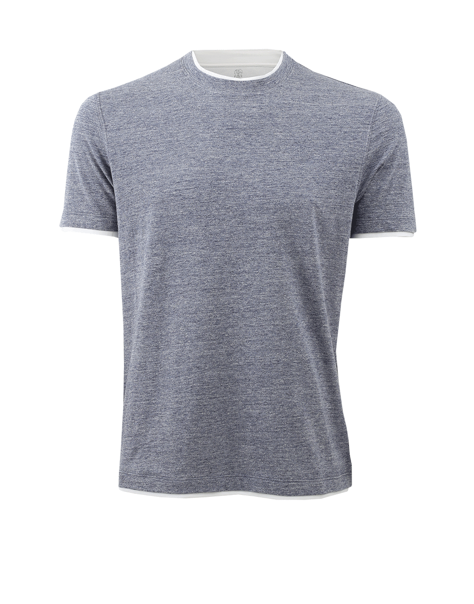 BRUNELLO CUCINELLI-Double Layered Look T-Shirt-