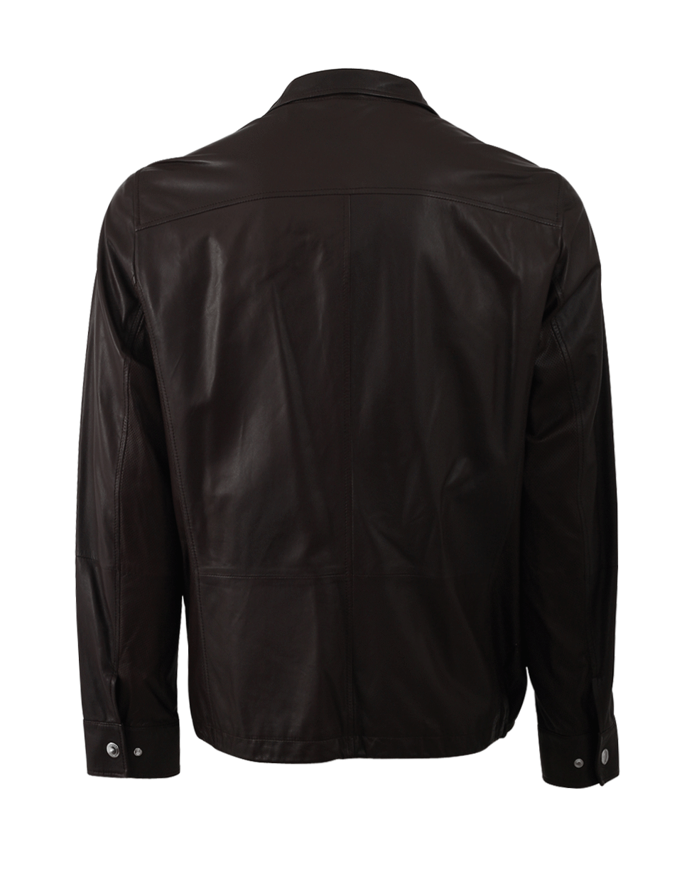 Perforated Leather Jacket MENSCLOTHINGSHIRT BRUNELLO CUCINELLI   