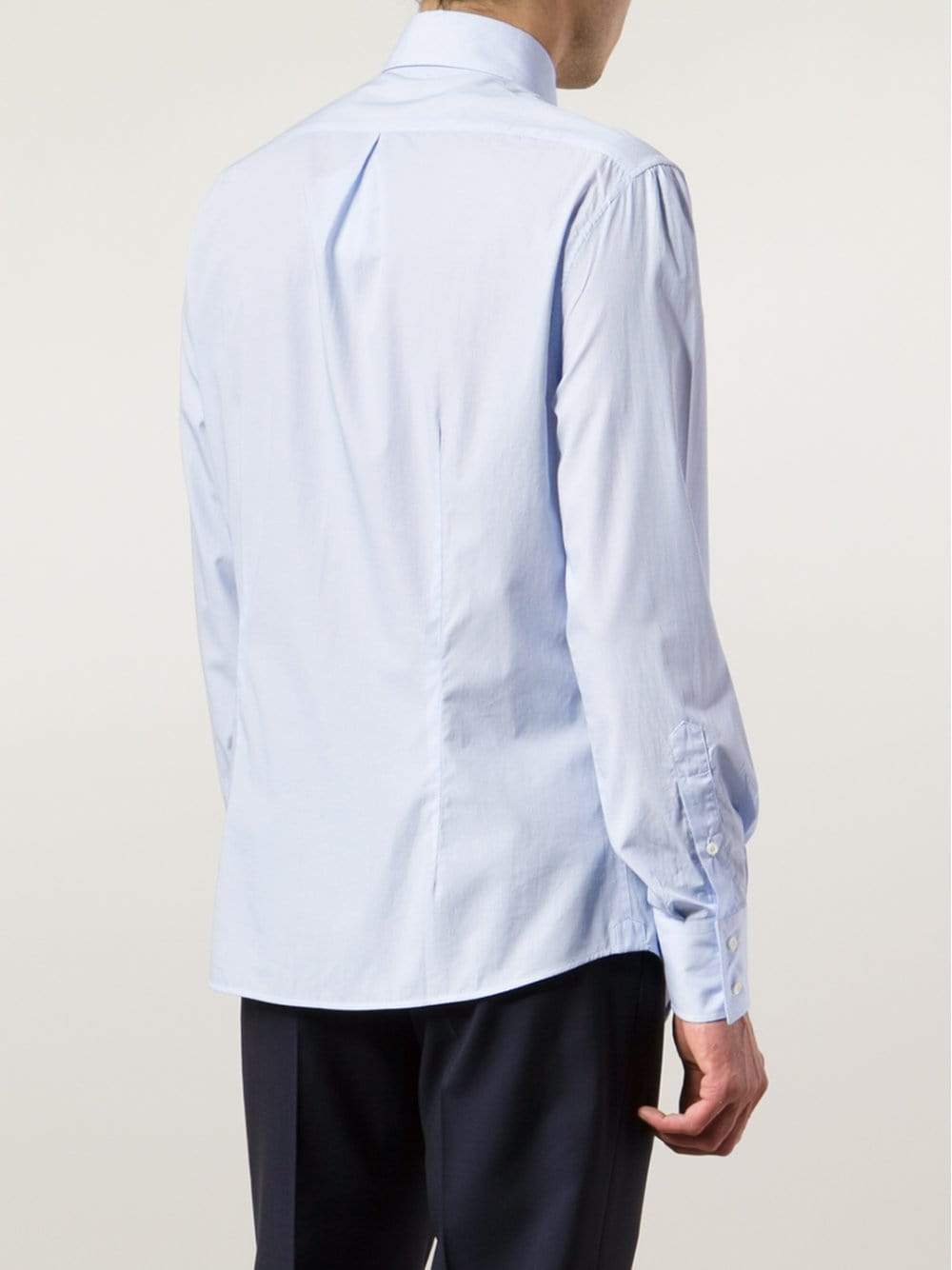 BRUNELLO CUCINELLI-Print Spread Collar Shirt-