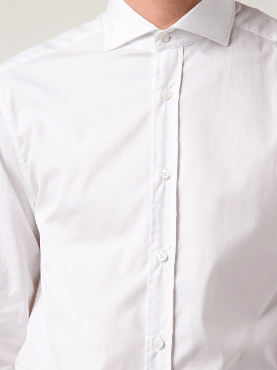 BRUNELLO CUCINELLI-Solid Collar Shirt-