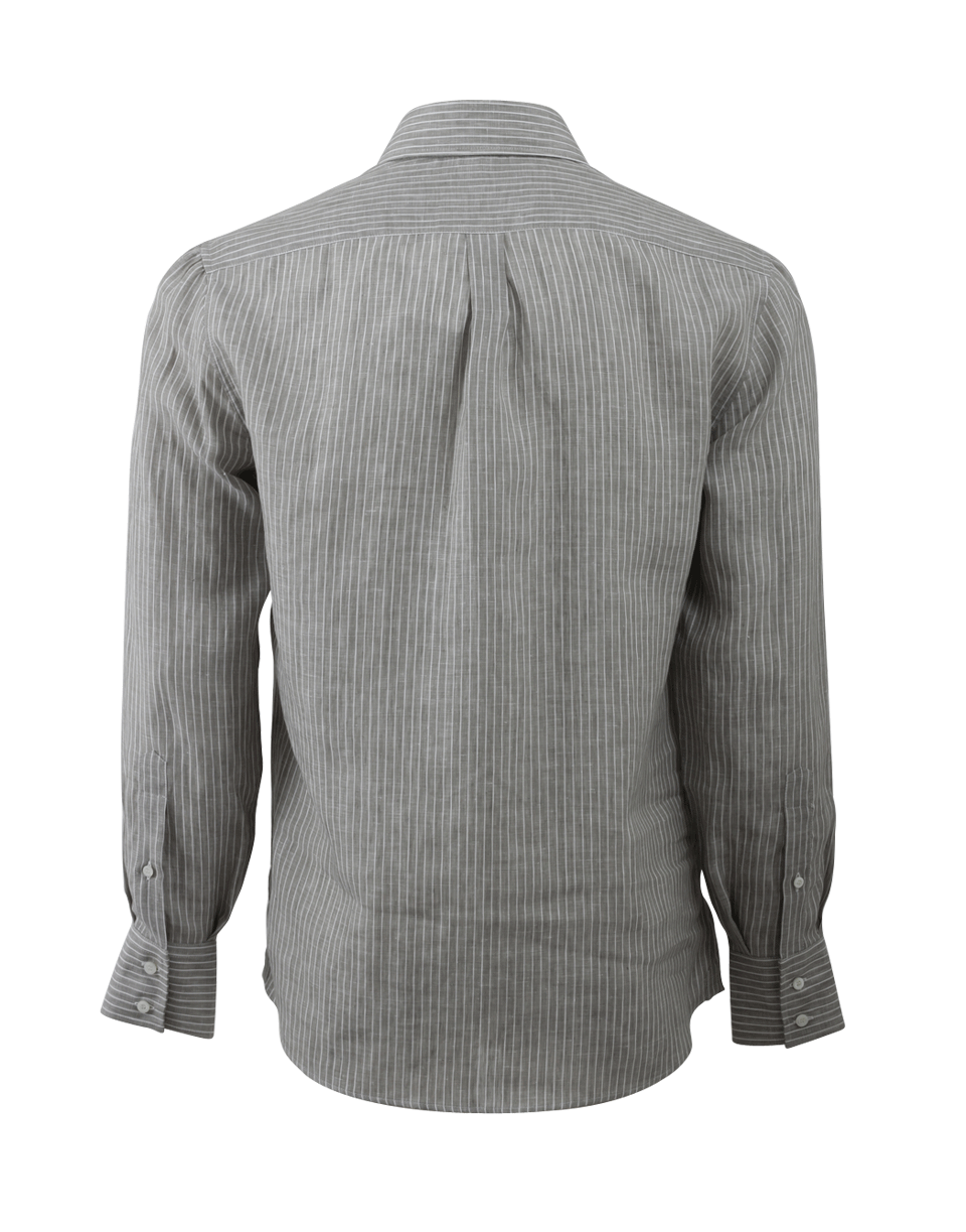 Stripe Spread Collar Shirt MENSCLOTHINGSHIRT BRUNELLO CUCINELLI   