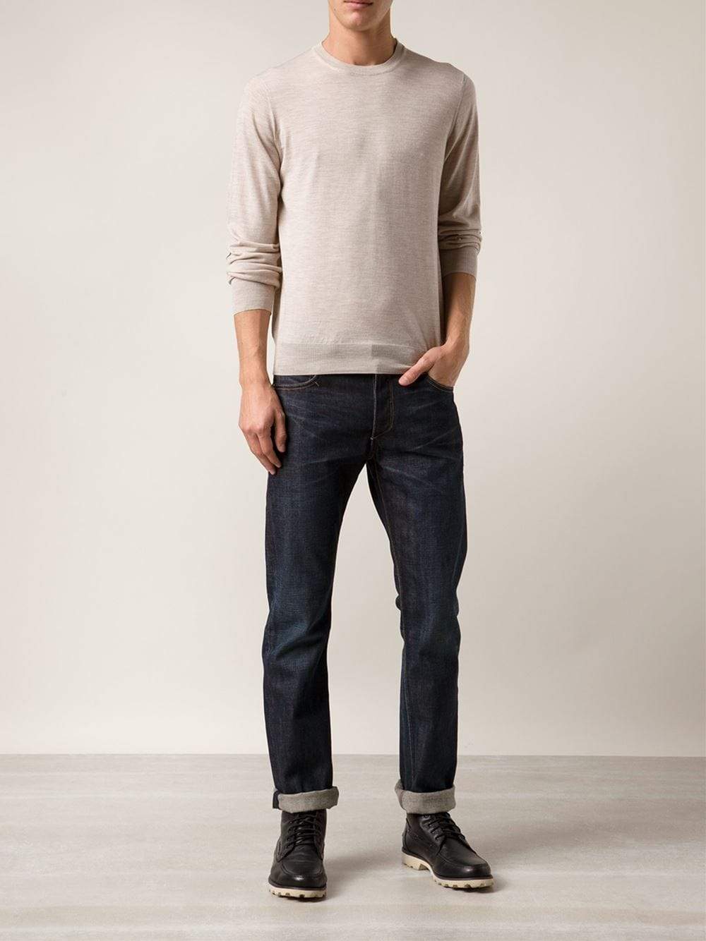 Elbow Patch Sweater MENSCLOTHINGSWEATER BRUNELLO CUCINELLI   