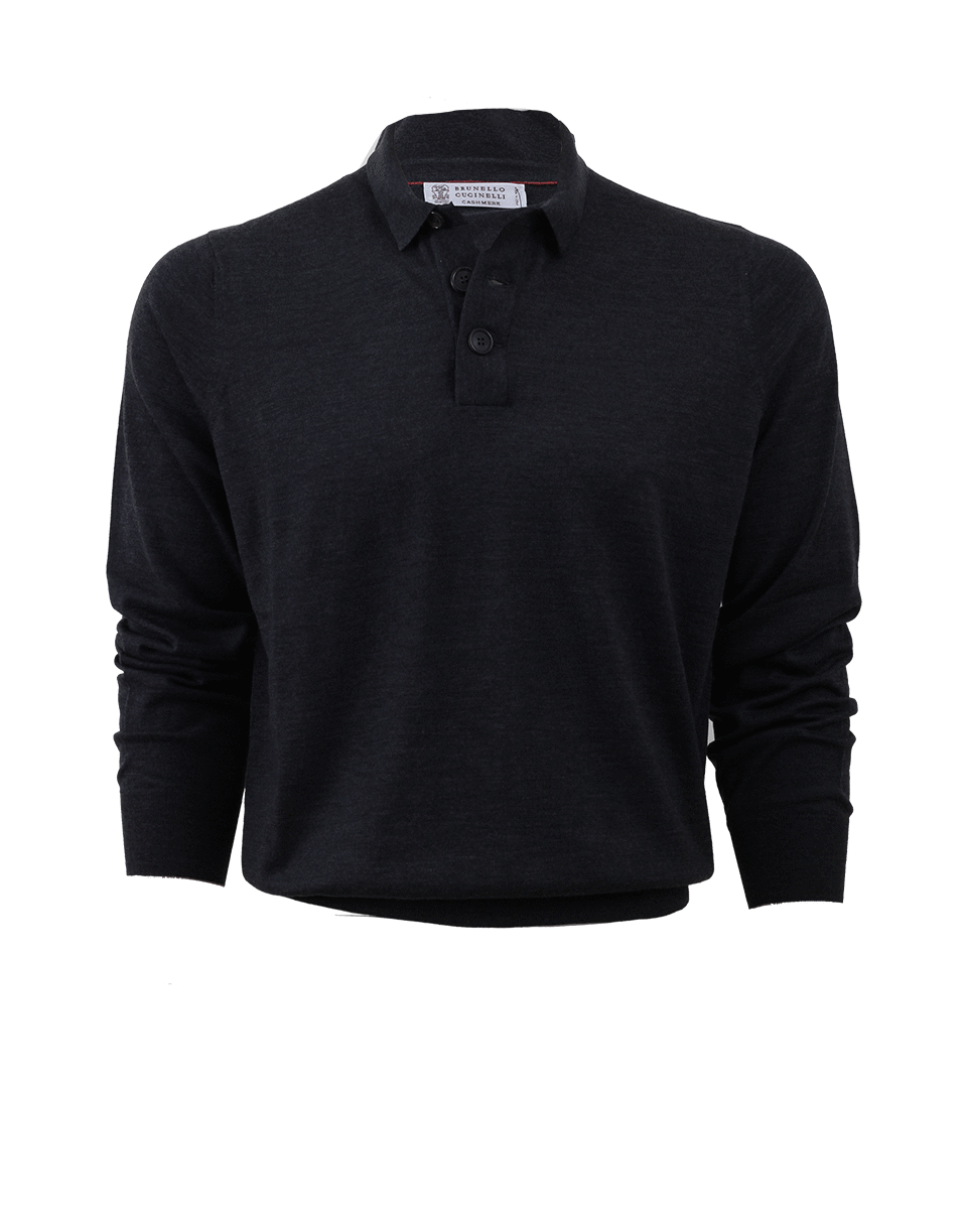 Fine Gauge Polo Shirt MENSCLOTHINGSWEATER BRUNELLO CUCINELLI   