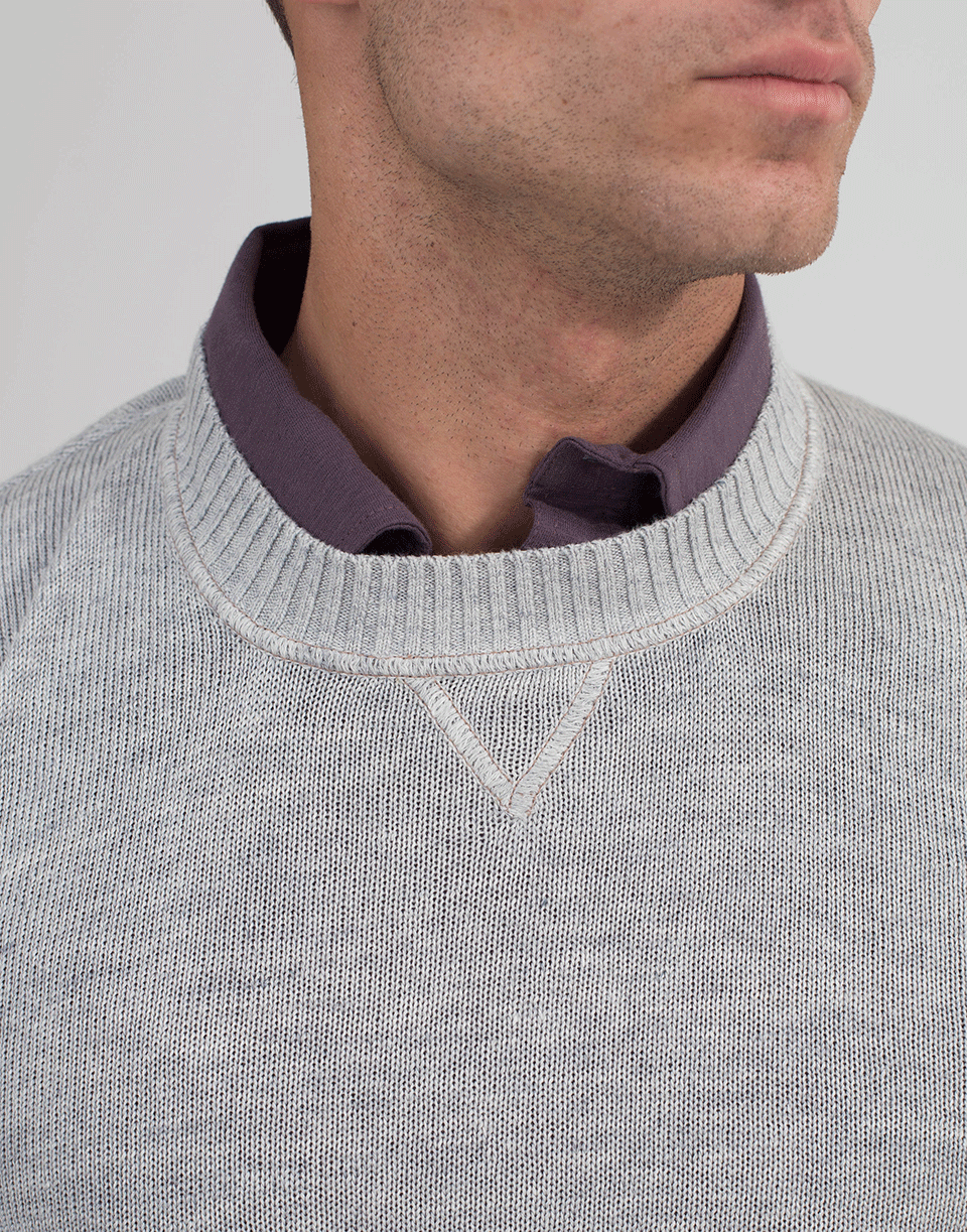 BRUNELLO CUCINELLI-Linen Athletic Sweater-