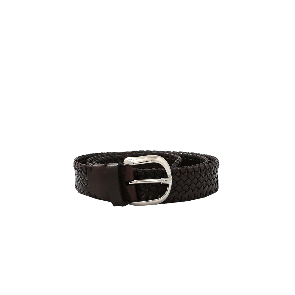 BRUNELLO CUCINELLI-Braided Leather Belt-