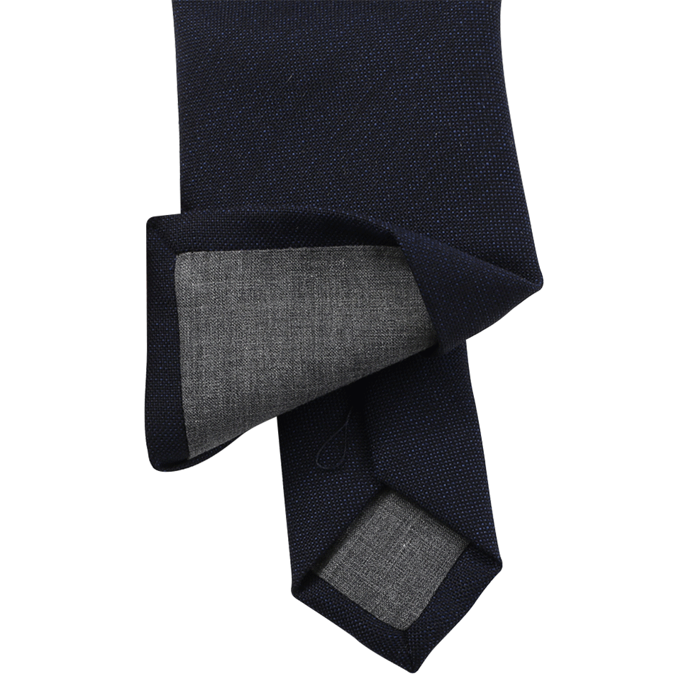 BRUNELLO CUCINELLI-Solid Wool Tie-NAVY