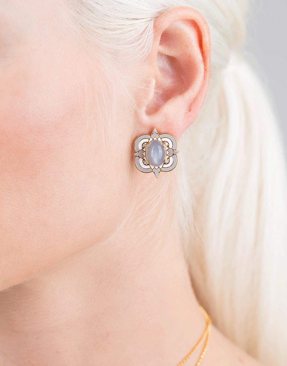 Grey Moonstone Earrings JEWELRYFINE JEWELEARRING BUDDHA MAMA   