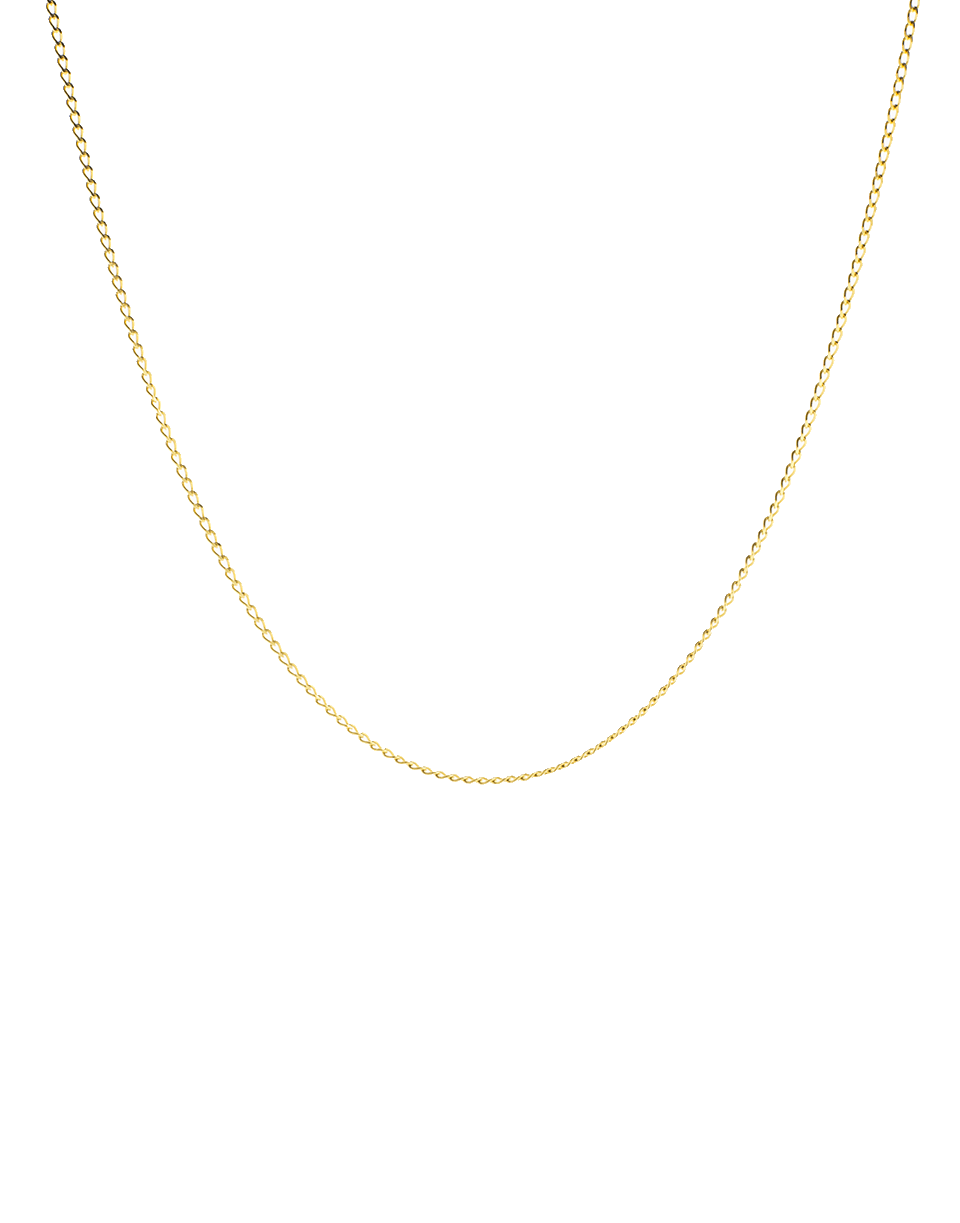 BUDDHA MAMA-Diamond Curb Chain Necklace-YELLOW GOLD