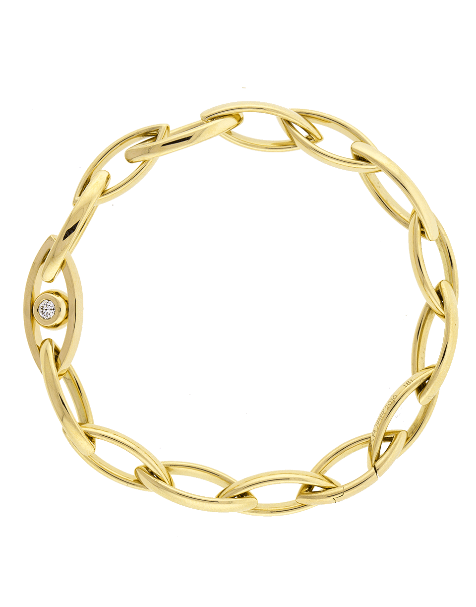 CADAR-Reflection Link Bracelet-YELLOW GOLD
