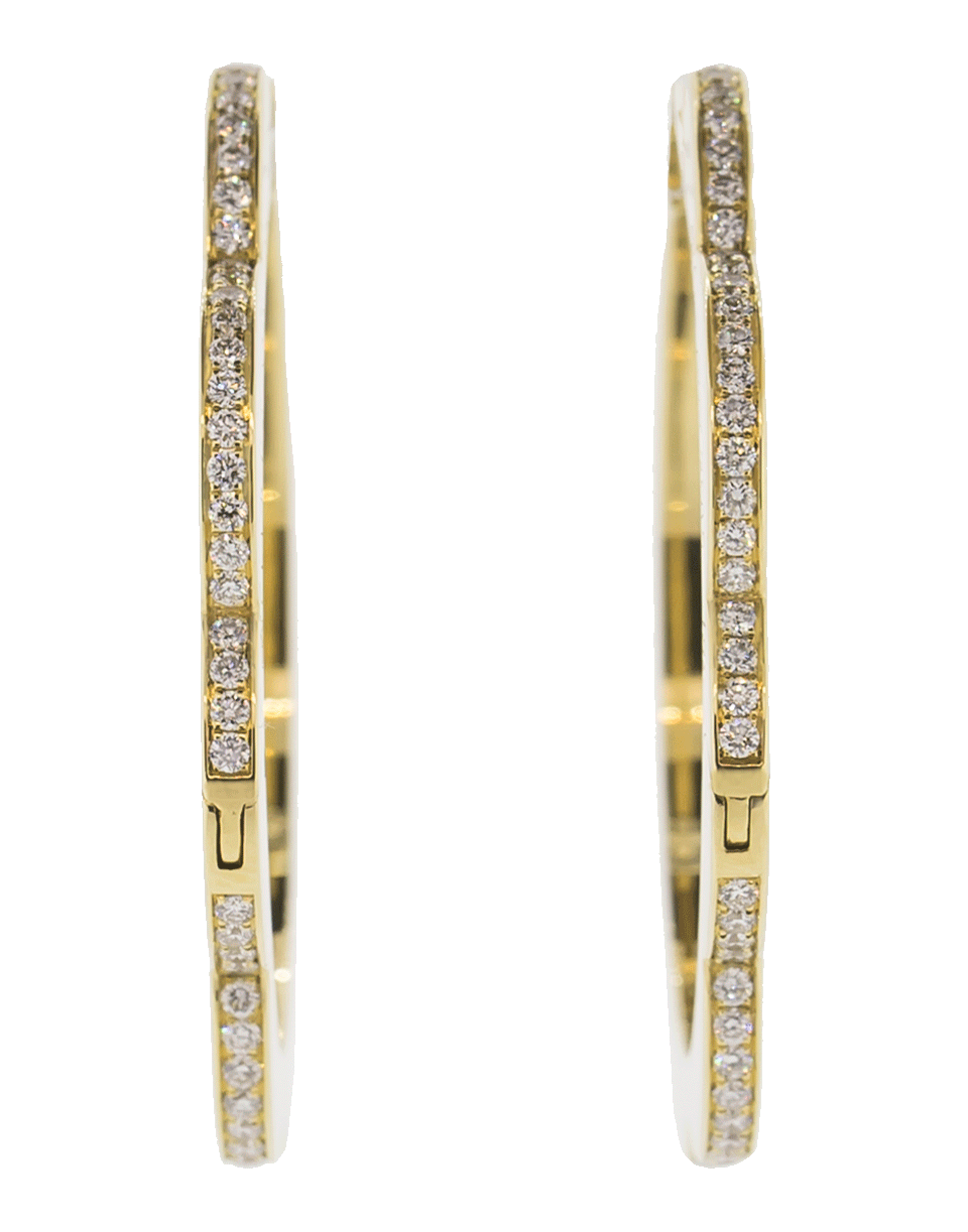 CADAR-Large Bloom Hoop Earrings-YELLOW GOLD