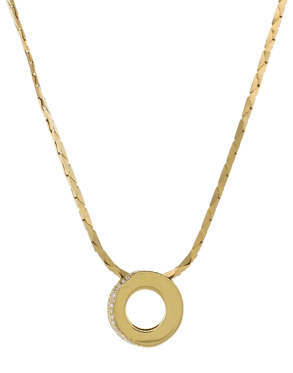 CADAR-Solo Diamond Pendant Necklace-YELLOW GOLD