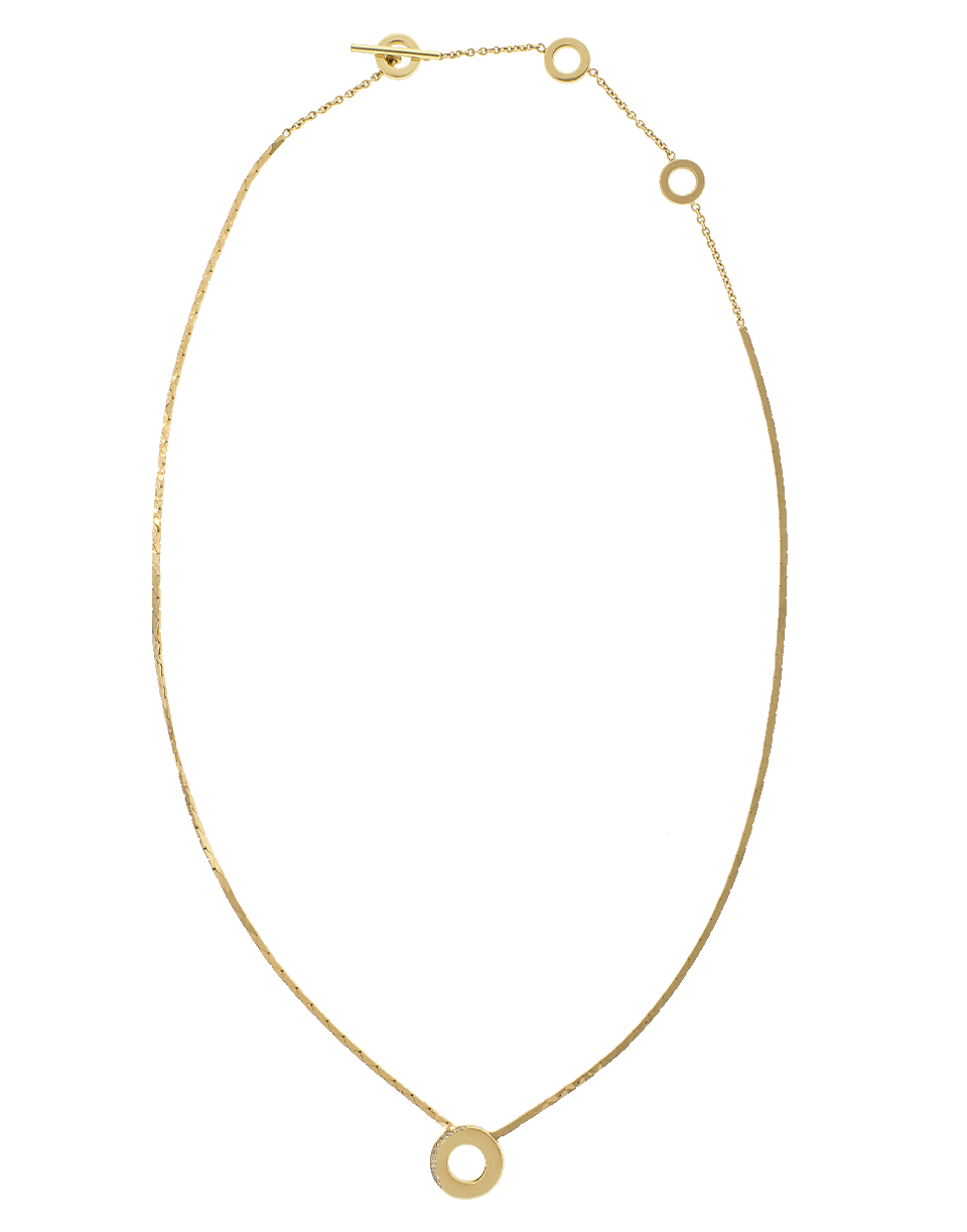 CADAR-Solo Diamond Pendant Necklace-YELLOW GOLD