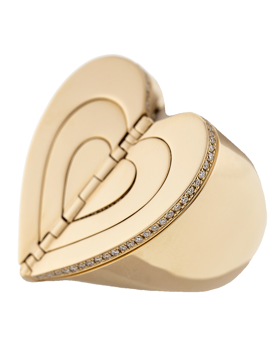 CADAR-Endless Diamond Heart Cocktail Ring-