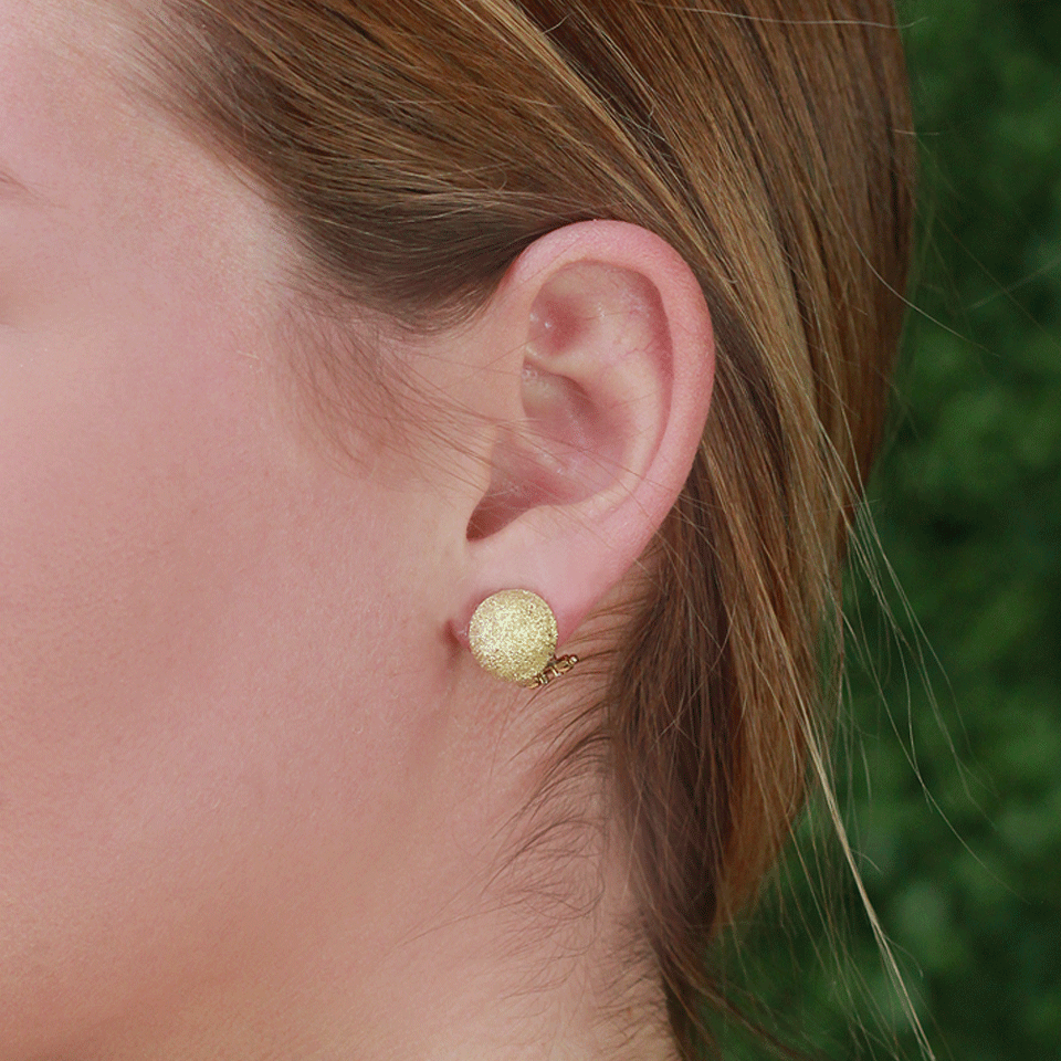CAROLINA BUCCI-Mirador Small Sparkly Gold Earrings-YELLOW GOLD