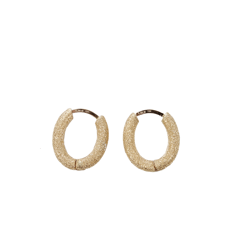 CAROLINA BUCCI-Mirador Sparkly Huggie Earrings-YELLOW GOLD