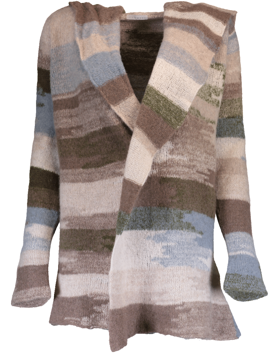 CASMARI-Abstract Stripe Open Cardigan-