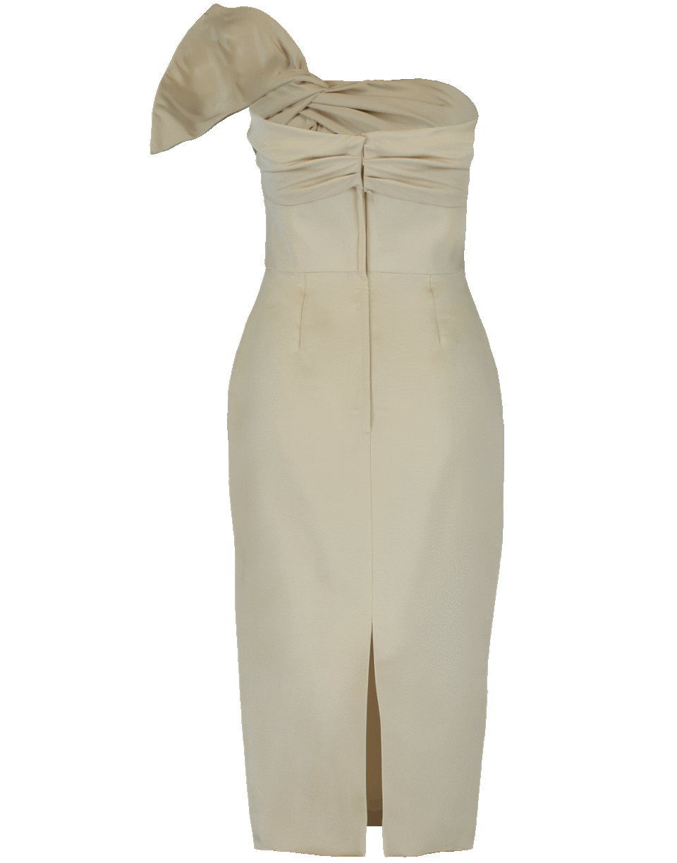 CATHERINE REGEHR-Wrap Bow Dress-CHAMPANE