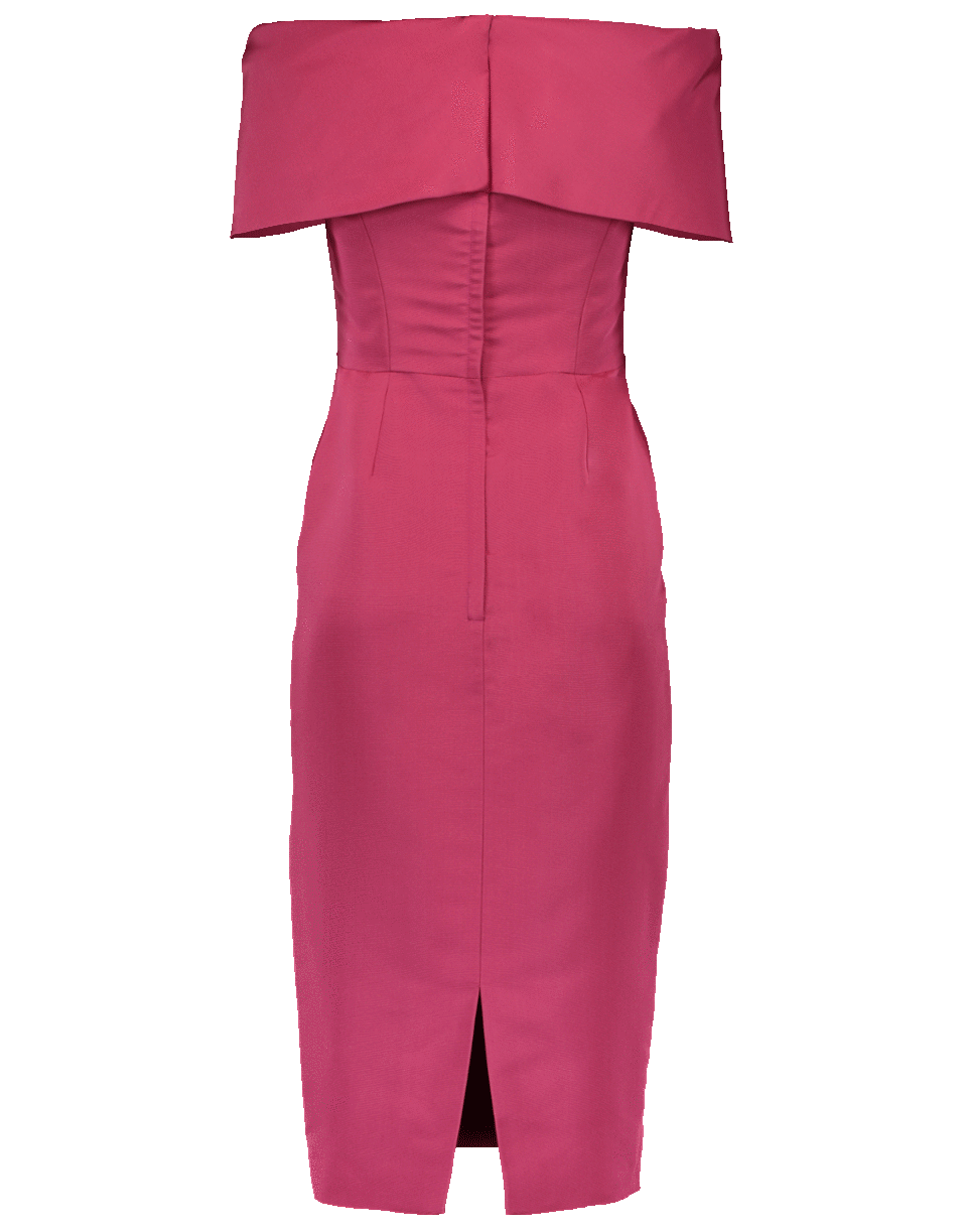 CATHERINE REGEHR-Off Shoulder Dress-RASPBRRY