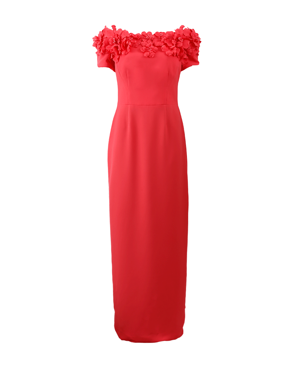 CATHERINE REGEHR-Off Shoulder Rose Garden Gown-