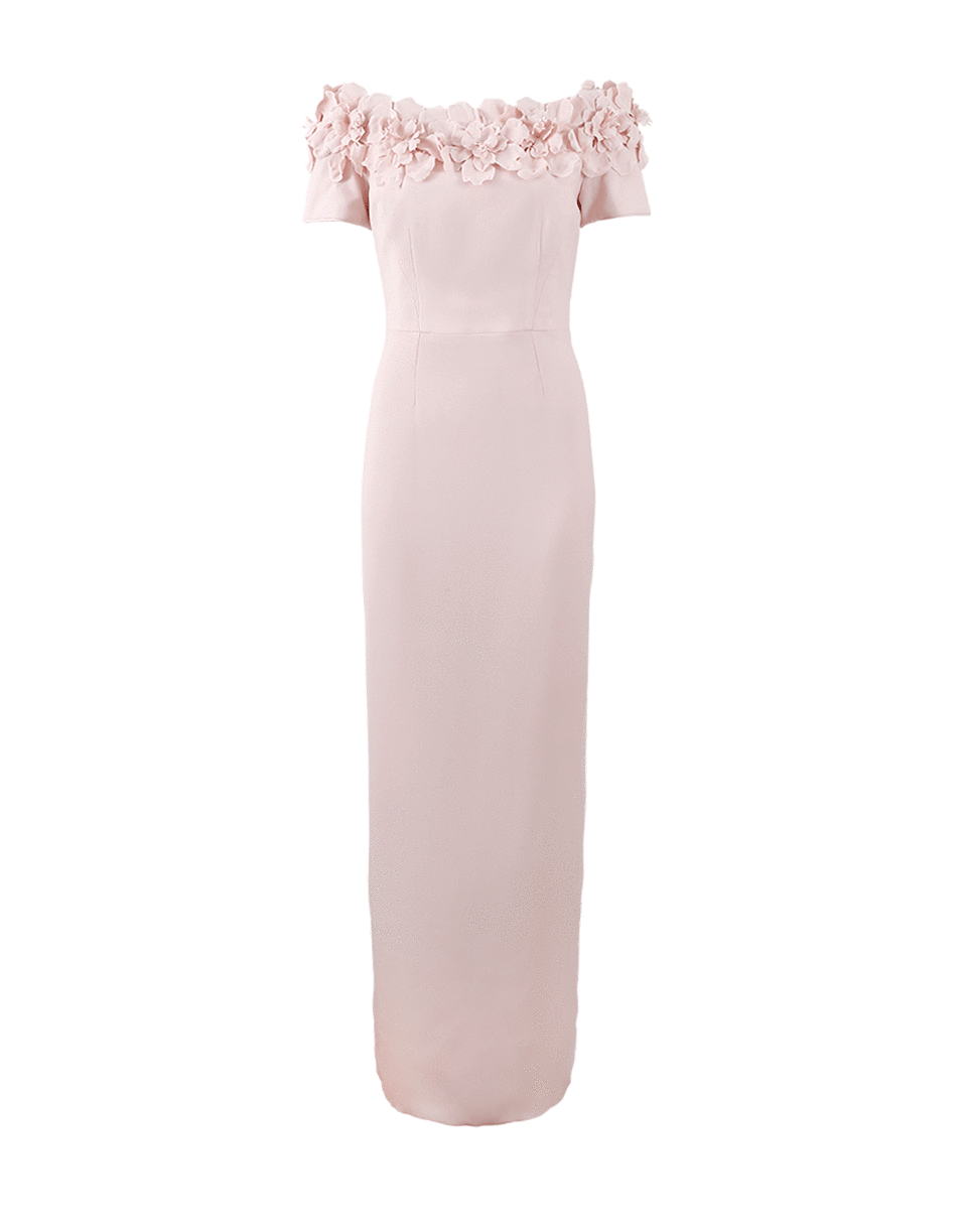 CATHERINE REGEHR-Off Shoulder Rose Garden Gown-PINK