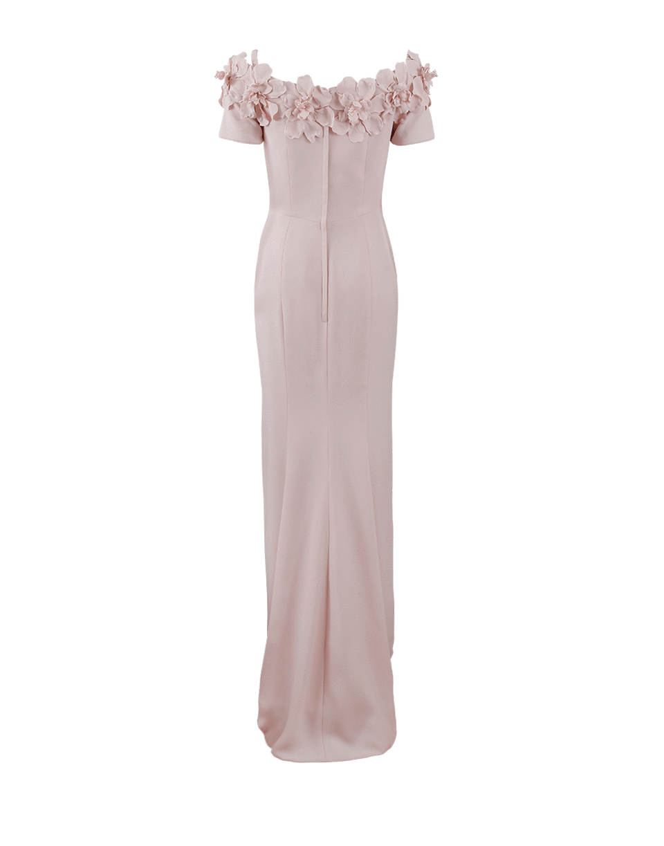 CATHERINE REGEHR-Off Shoulder Rose Garden Gown-PINK
