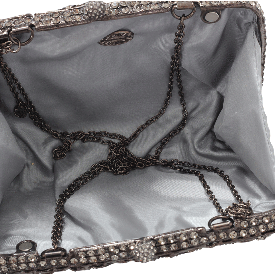 CLARA KASAVINA-Rosalie Diamond Handbag-GUN/BLK