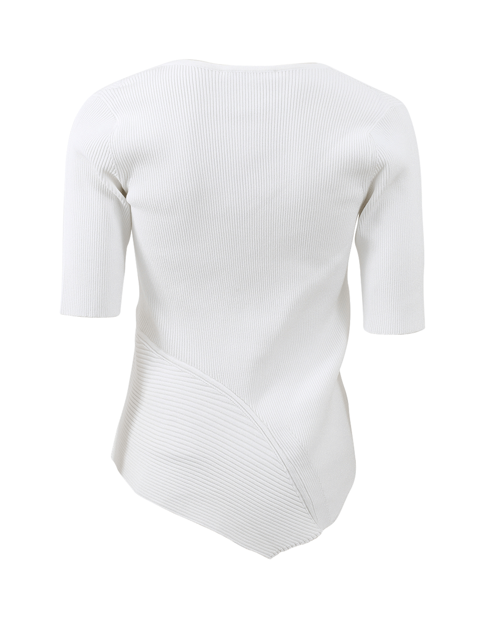 CUSHNIE-Knit Top-WHITE