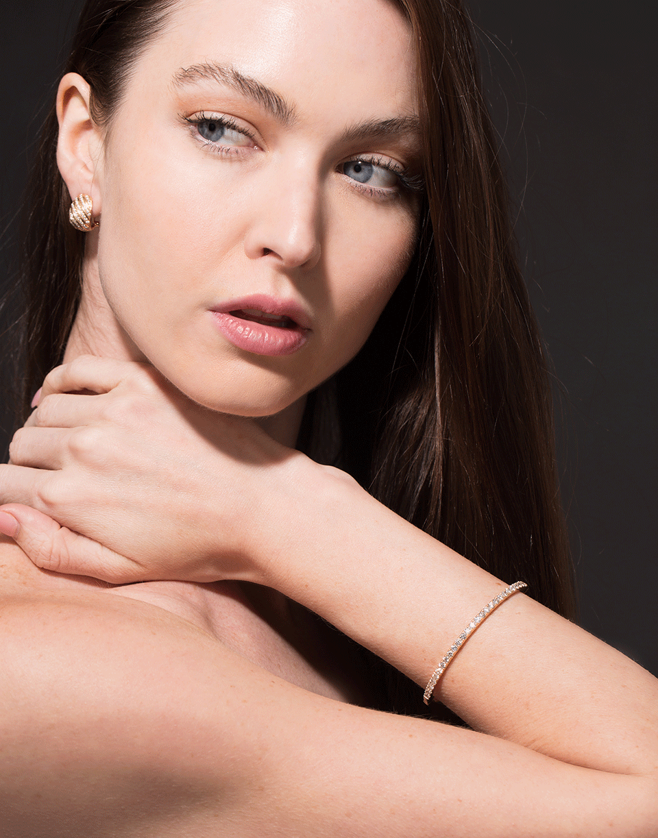 DANA REBECCA DESIGNS-Nikki Joy Diamond Cuff Bracelet-ROSE GOLD