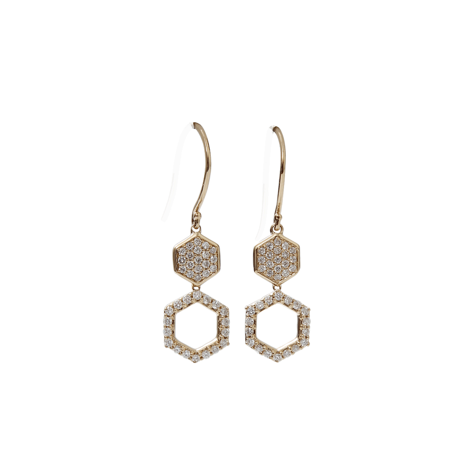 DANA REBECCA DESIGNS-Jennifer Yamina Diamond Pave Drop Earrings-ROSE GOLD