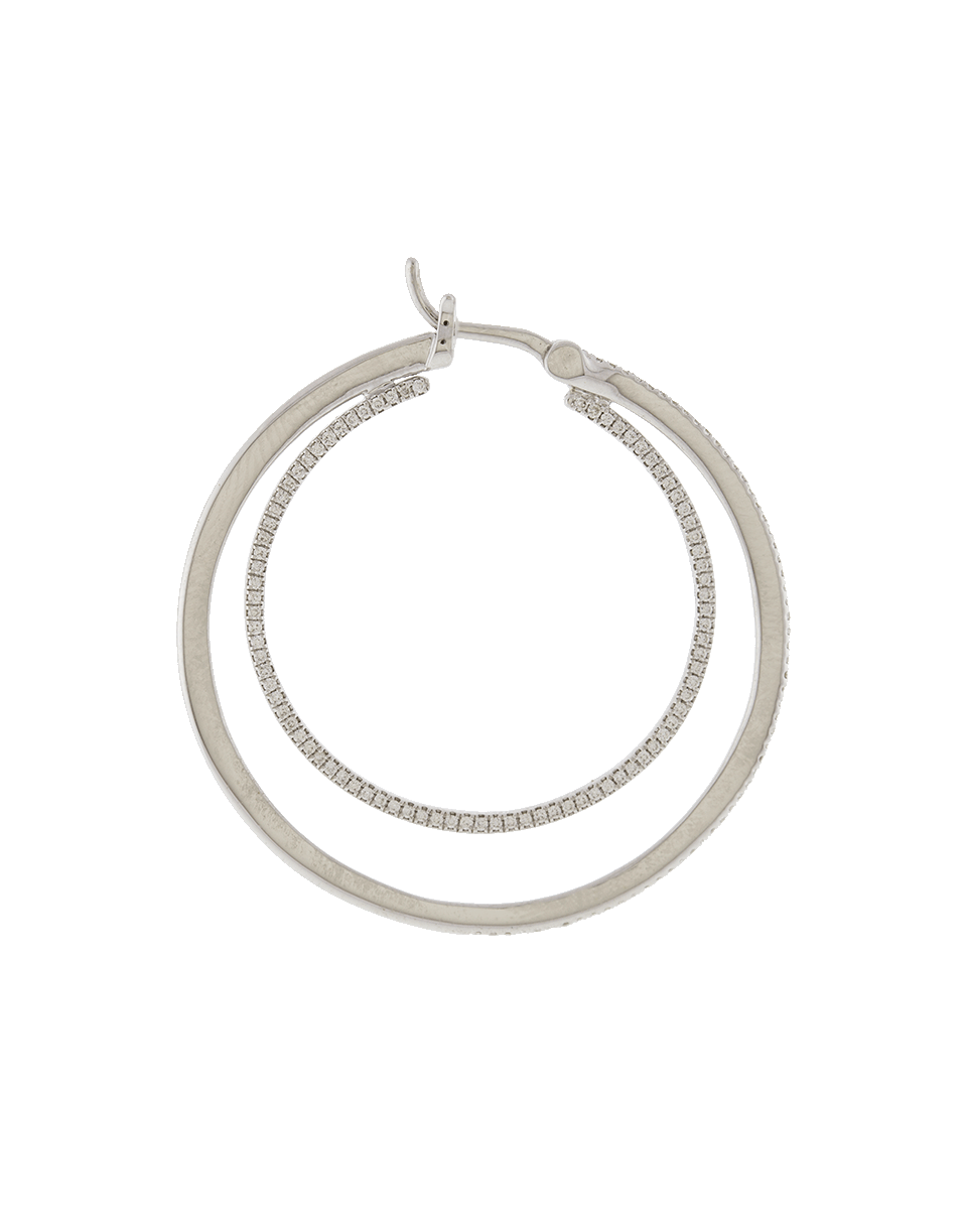 DANA REBECCA DESIGNS-Diamond Hoop Earrings-WHITE GOLD