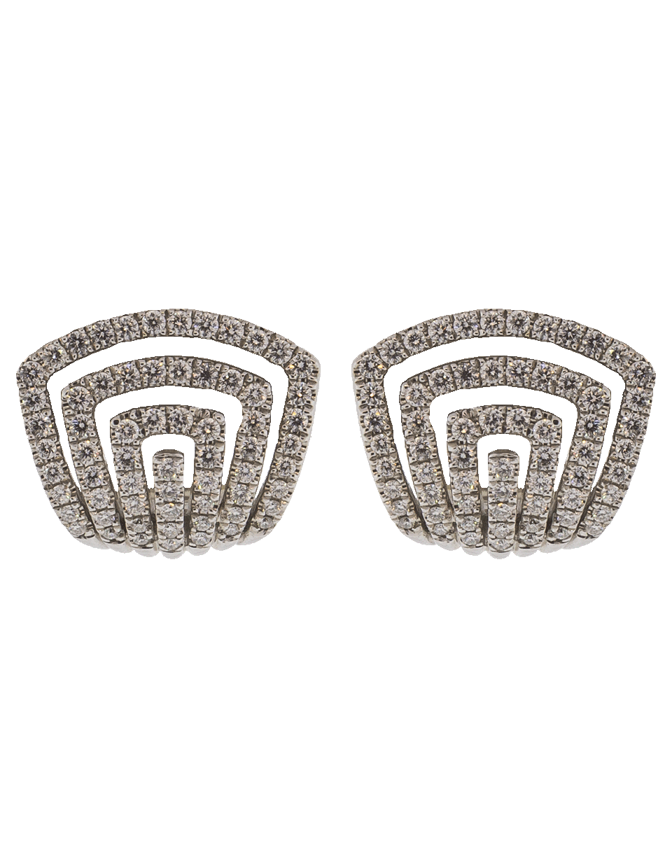 DANA REBECCA DESIGNS-Diamond Pave Huggie Earrings-WHITE GOLD