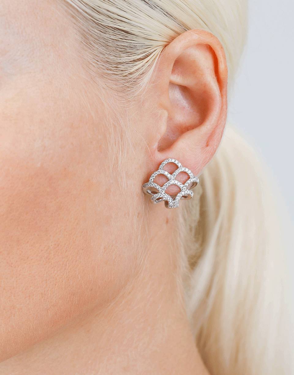 DANA REBECCA DESIGNS-Lori Page Diamond Huggie Earrings-WHITE GOLD