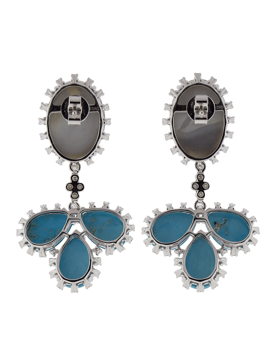 DANA REBECCA DESIGNS-Turquoise & Opal Earrings Earrings-WHITE GOLD