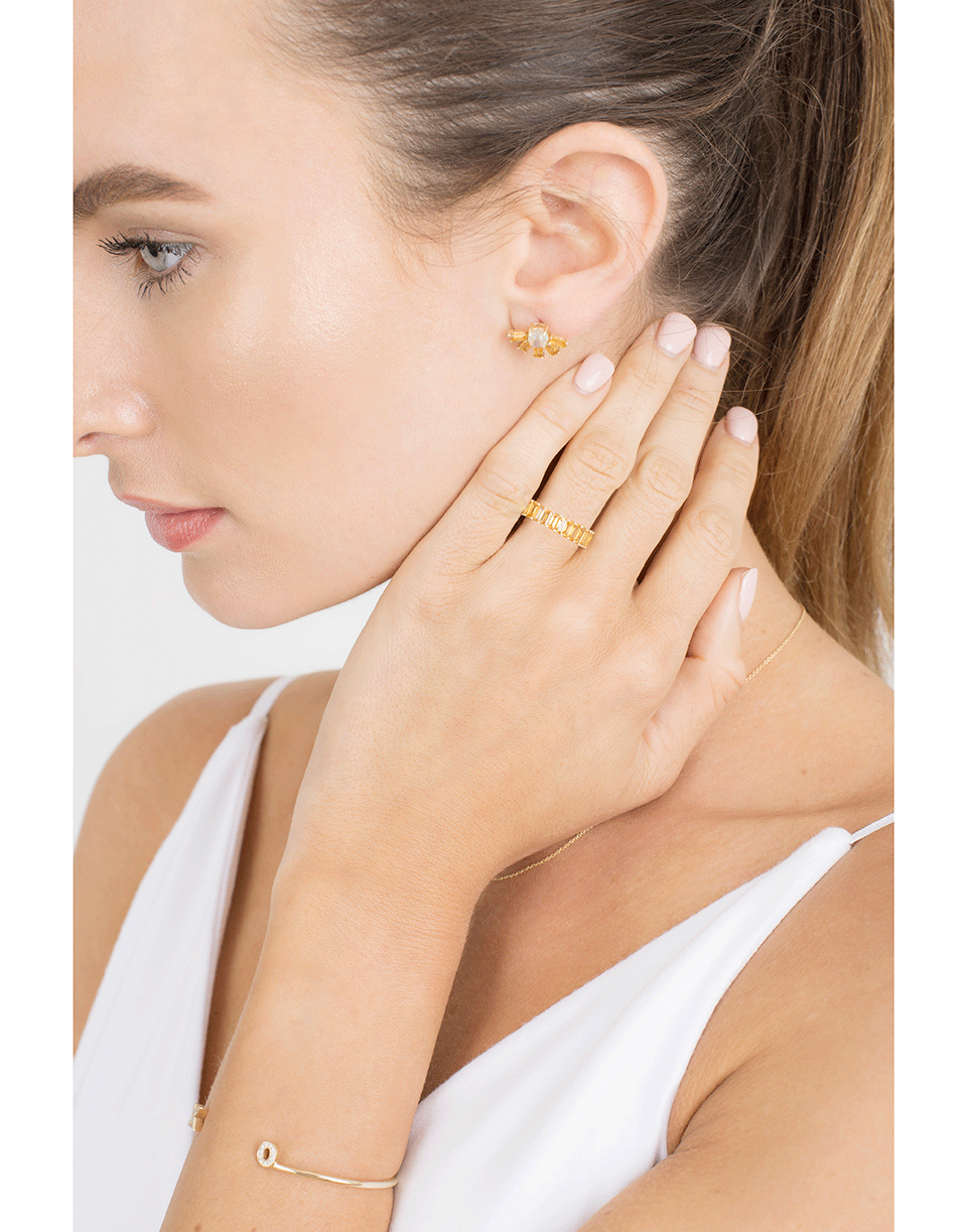 DANA REBECCA DESIGNS-Kristyn Kylie Sapphire Earrings-YELLOW GOLD