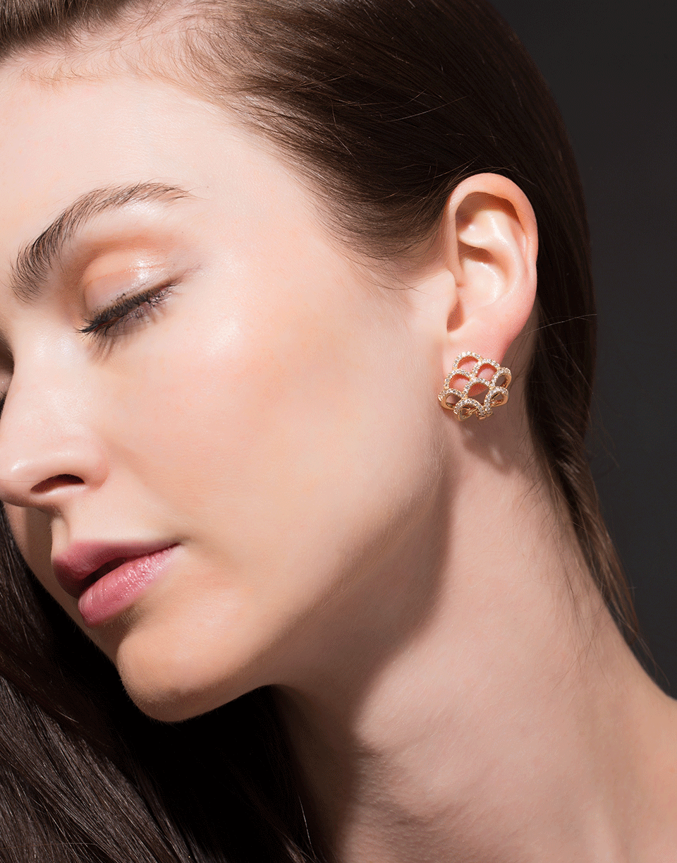 DANA REBECCA DESIGNS-Lori Paige Diamond Huggie Earrings-YELLOW GOLD