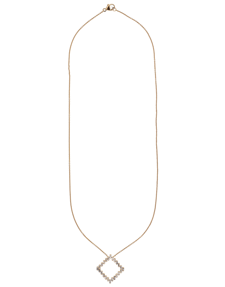 DANA REBECCA DESIGNS-Sadie Pearl Diamond Baguette Necklace-ROSE GOLD