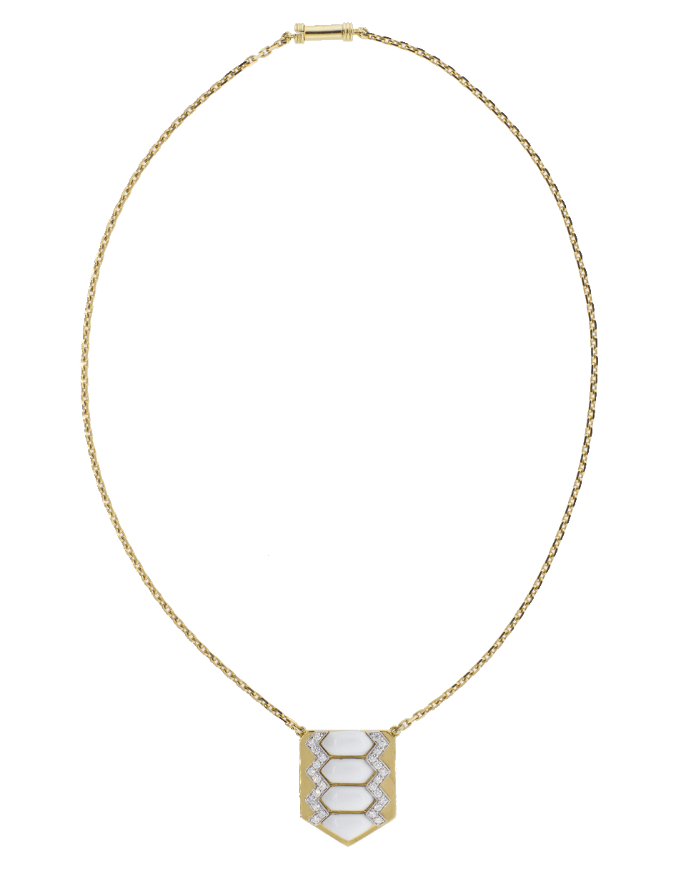 DAVID WEBB-Shield Necklace-YELLOW GOLD
