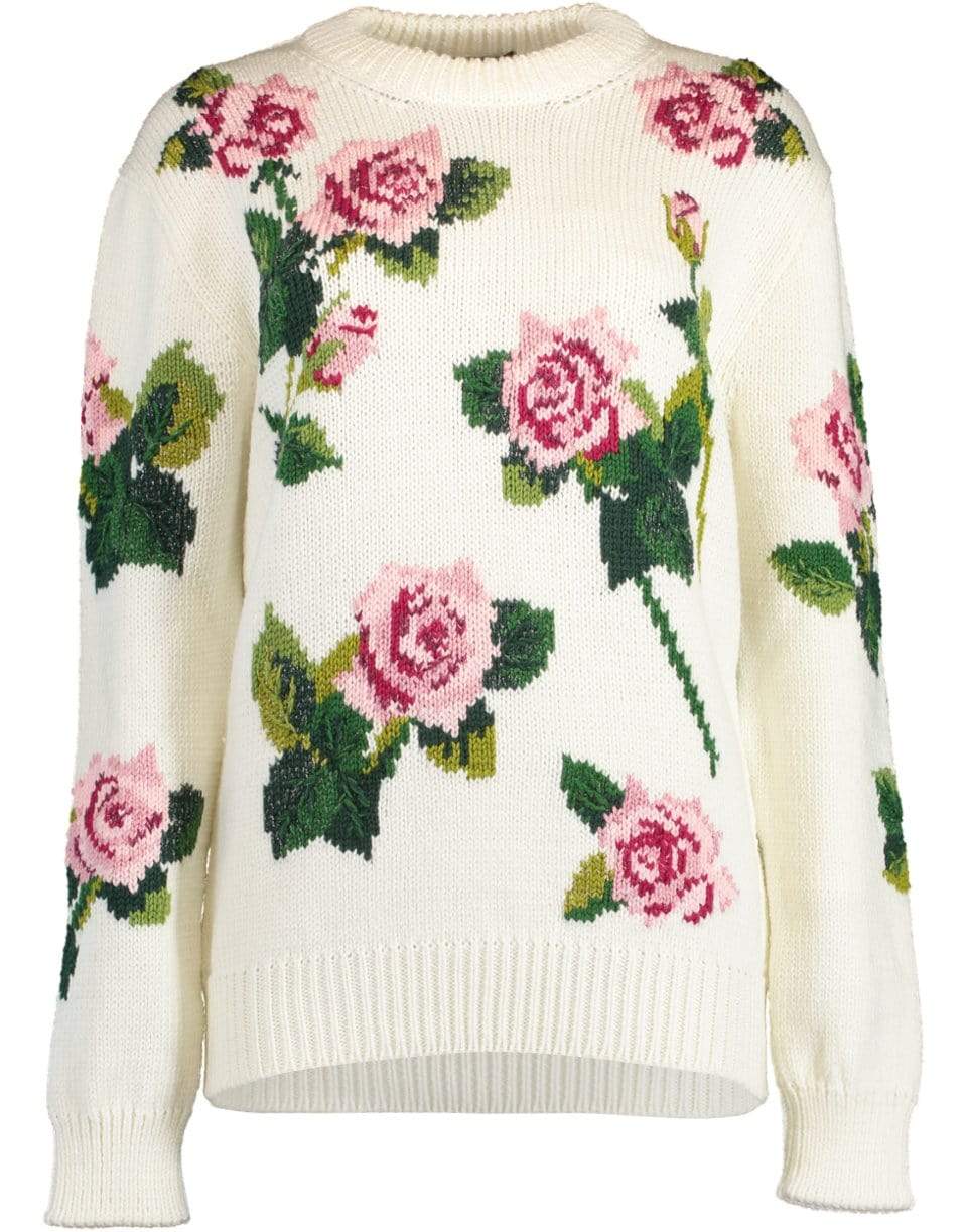 White hot sale rose sweater