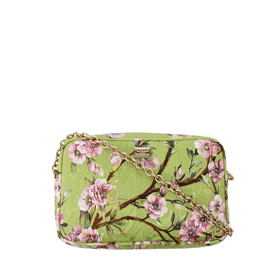 DOLCE & GABBANA-Floral Print Rectangle Bag-LIME