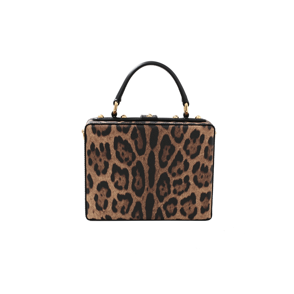 DOLCE & GABBANA-Leopard Leather Box Bag-LEOPARD
