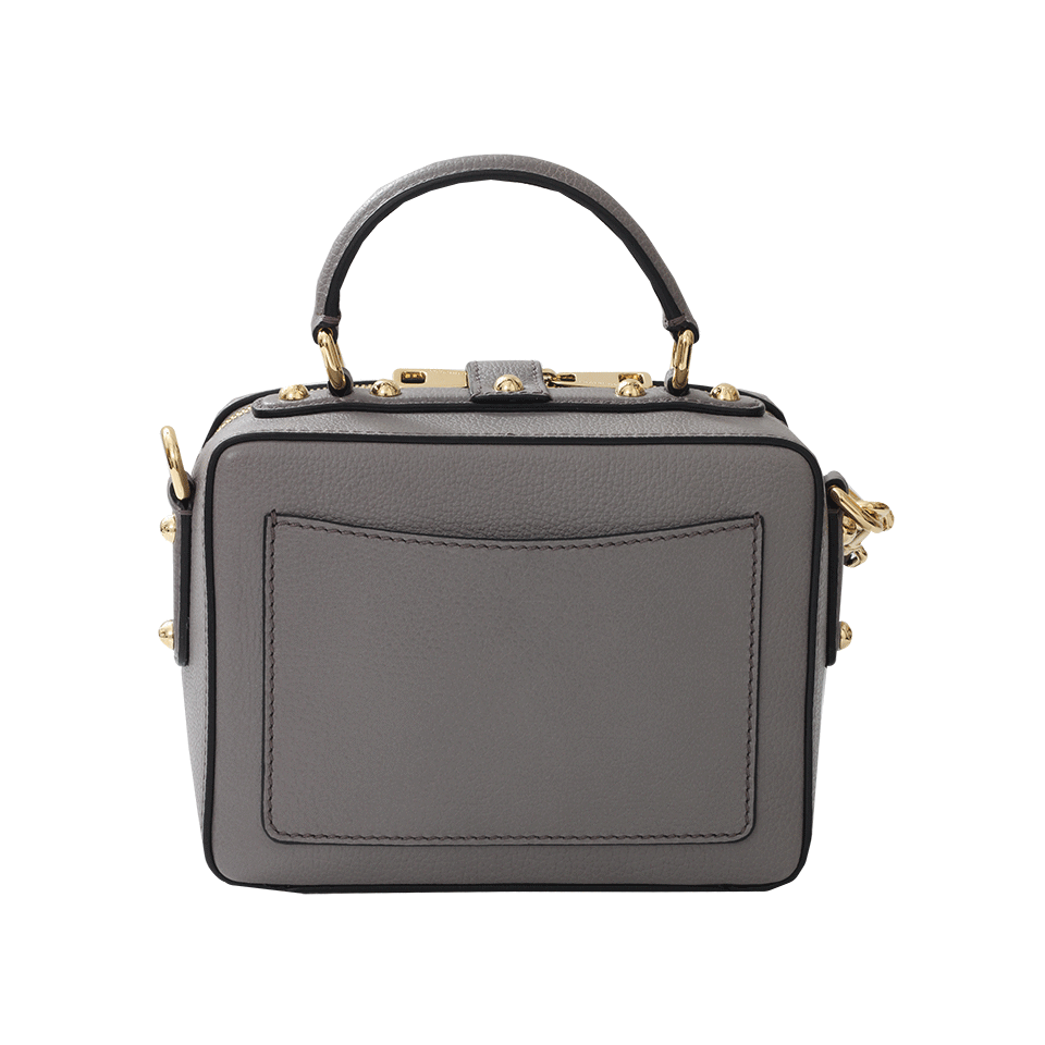 DOLCE & GABBANA-Leather Dolce Box Bag-TORTORA