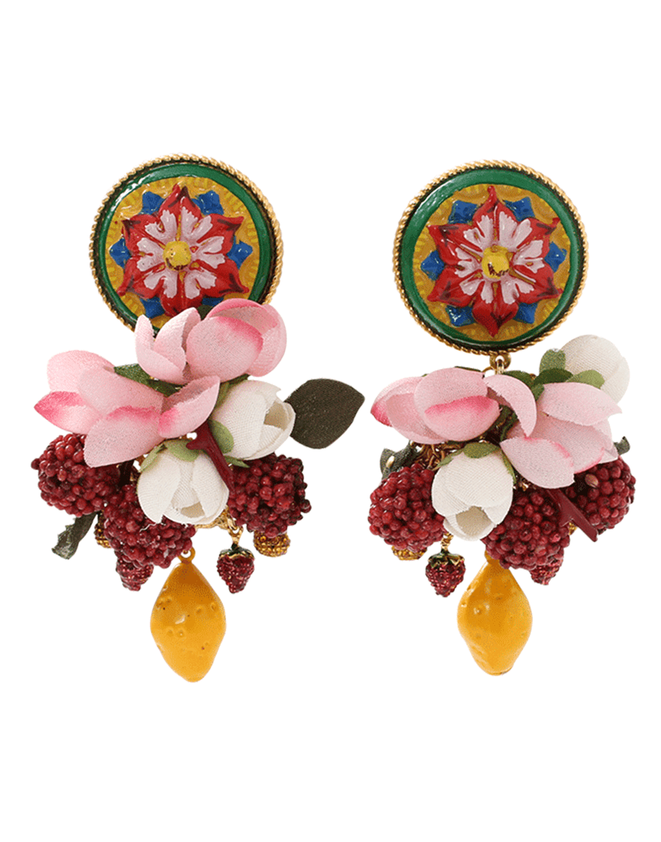 DOLCE & GABBANA-Ornate Earrings-PINK