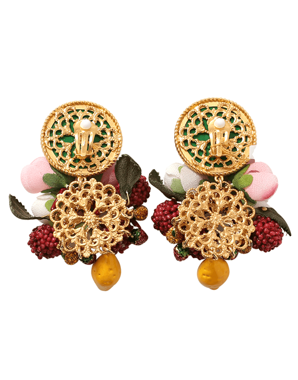 DOLCE & GABBANA-Ornate Earrings-PINK