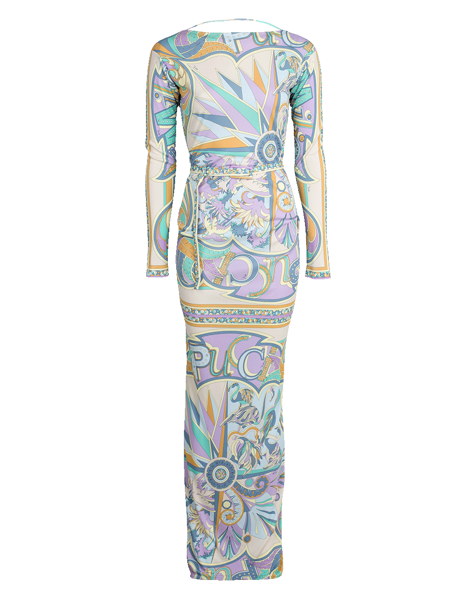 EMILIO PUCCI-Miami Print Jersey Gown-