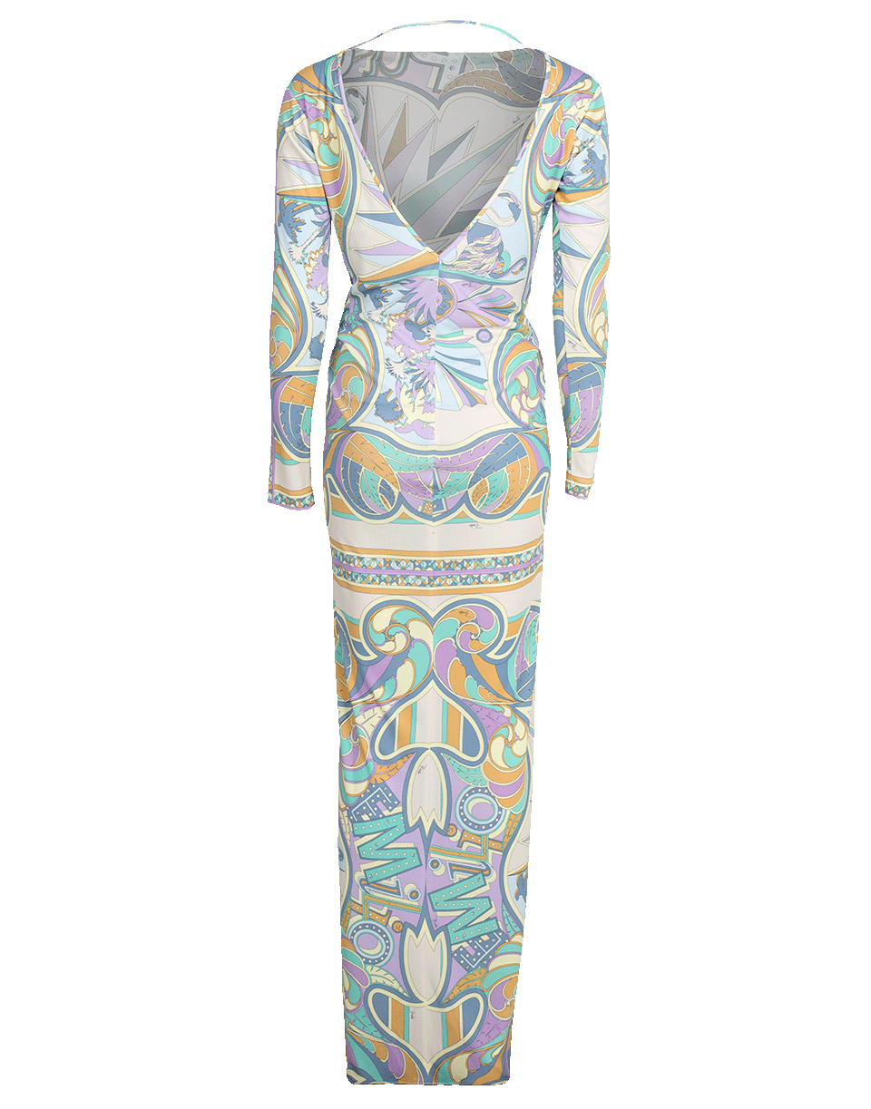 EMILIO PUCCI-Miami Print Jersey Gown-