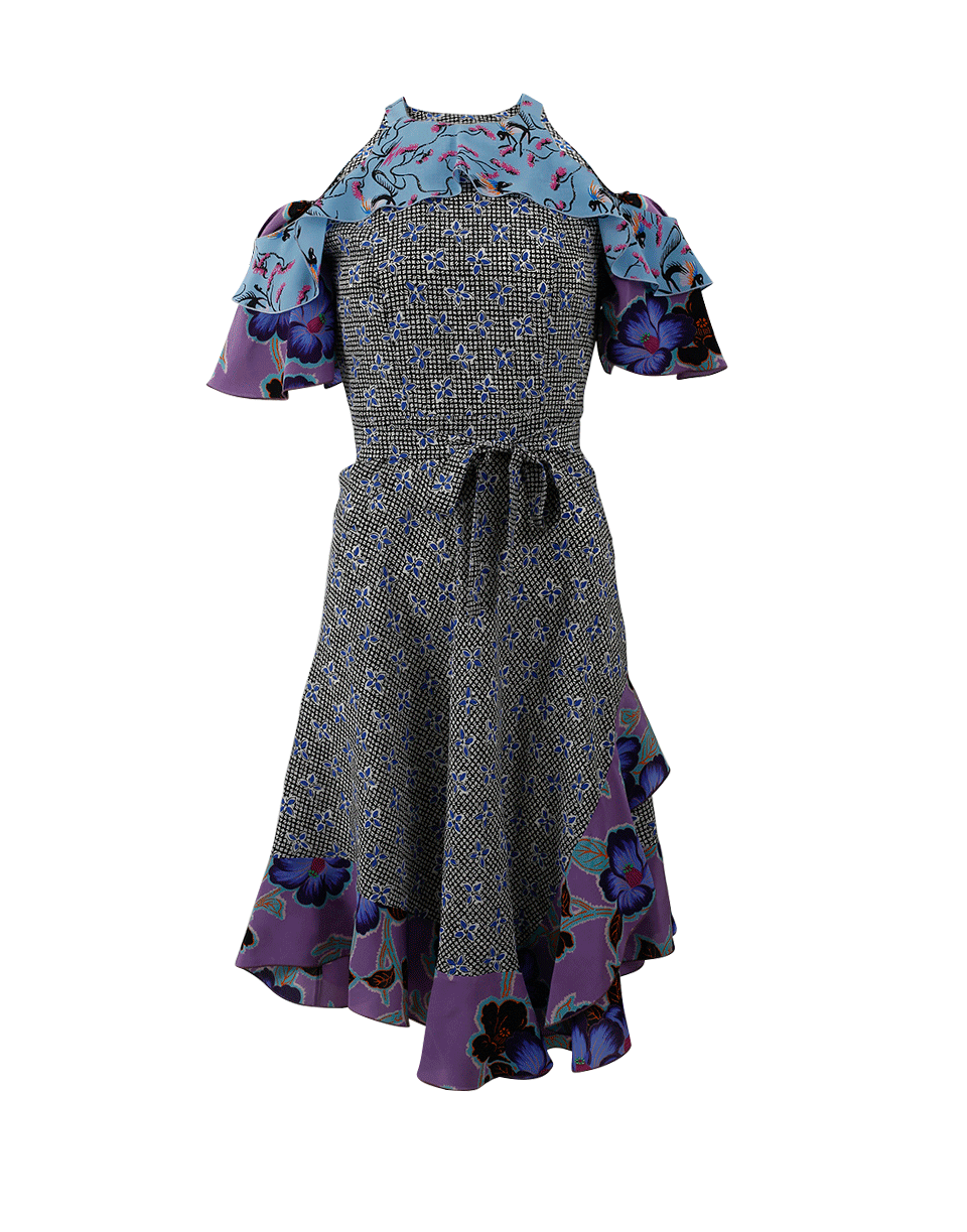 ETRO-Cold Shoulder Print Dress-