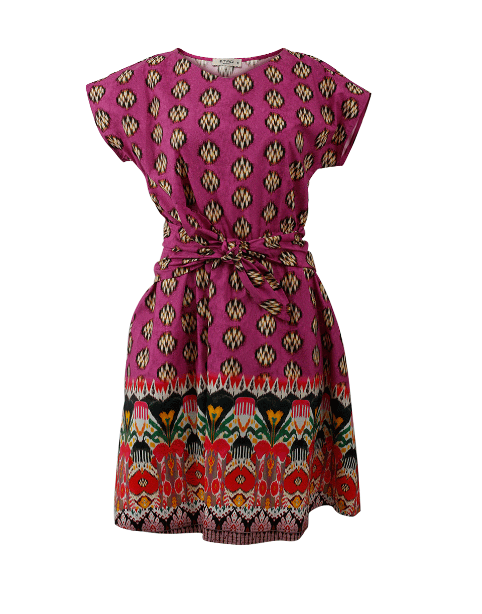 ETRO-Pink Print Cotton Dress-